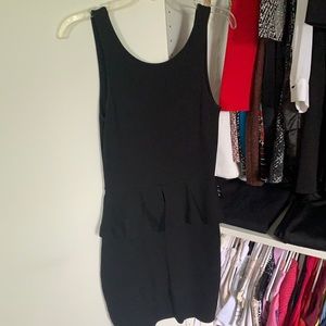 Zara bodycon peplum v back dress